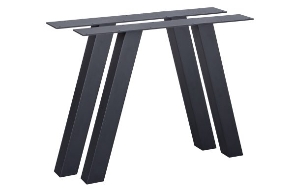 WOOOD EXCLUSIVE Tablo udendørs A-bordben til spisebord - sort stål (sæt med 2)