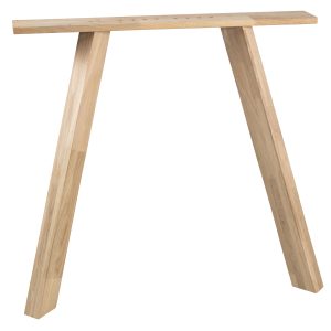 WOOOD Tablo 3-positions Firkantet bordben til spisebord - natur egetræ (sæt med 2)