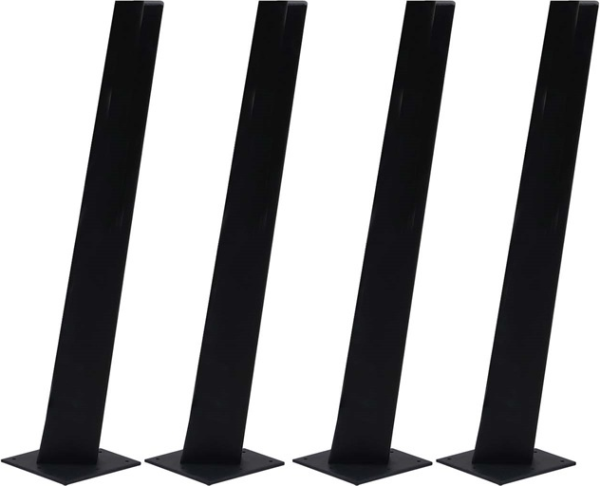 B4, Bordben til spisebord, sort, H70,5x13 cm, stål