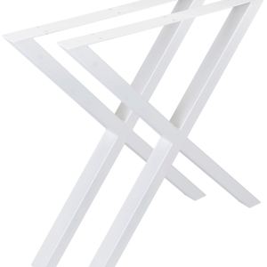Oscar, Understel til spisebord, Krydsstel, hvid, H71x65x6 cm