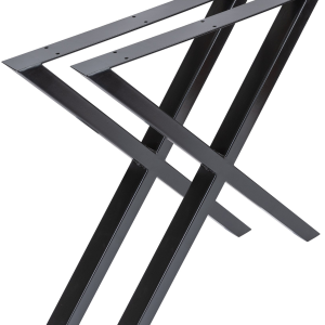 Oscar, Understel til spisebord, Krydsstel, sort, H71x65x6 cm