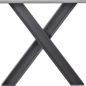 Tablo Industrial X-Leg, Understel, stål, sort