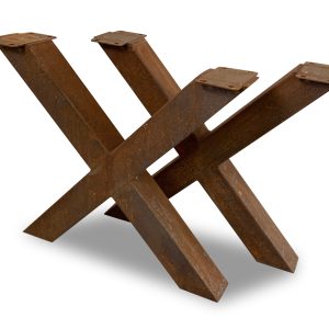 X-bordben 100 x 100 mm profil rust / Ubehandlet