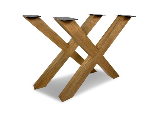 X-bordben 80 x 80 mm profil træ - 2 stk.