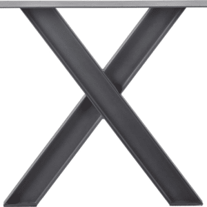 Bordben WOOOD Tablo Industrial X-Leg understel i sort pulverlakeret stål H72 cm