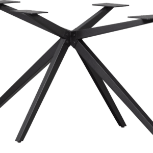 Bordben til spisebord WOOOD Tablo - sort pulverlakeret metal krydsstel, H72 cm, til plankeborde 180 - 240 x 99 cm