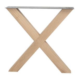 Understel bordben House of Sander X-base til plankebord i hvid eg H71 cm