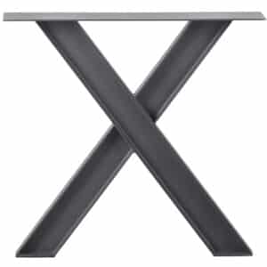 WOOOD Tablo Industrial X-bordben til spisebord - matsort metal