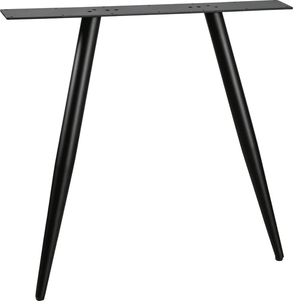 Bordben/understel WOOOD Tablo til plankebord kegleformet metal mat sort H72 cm